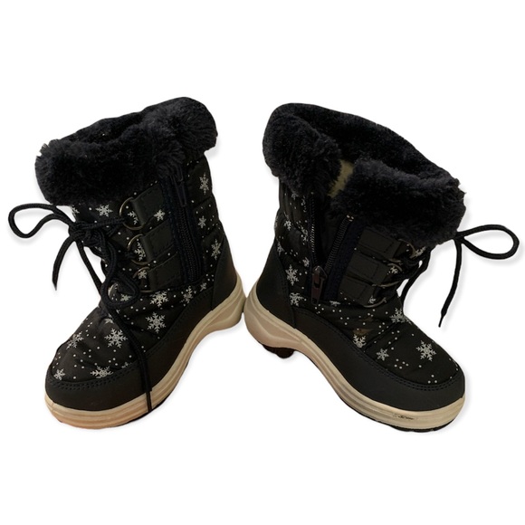 Navy Blue Girls’ Snow Boots - Picture 2 of 4